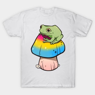 Pansexual Pride Mushroom Frog T-Shirt